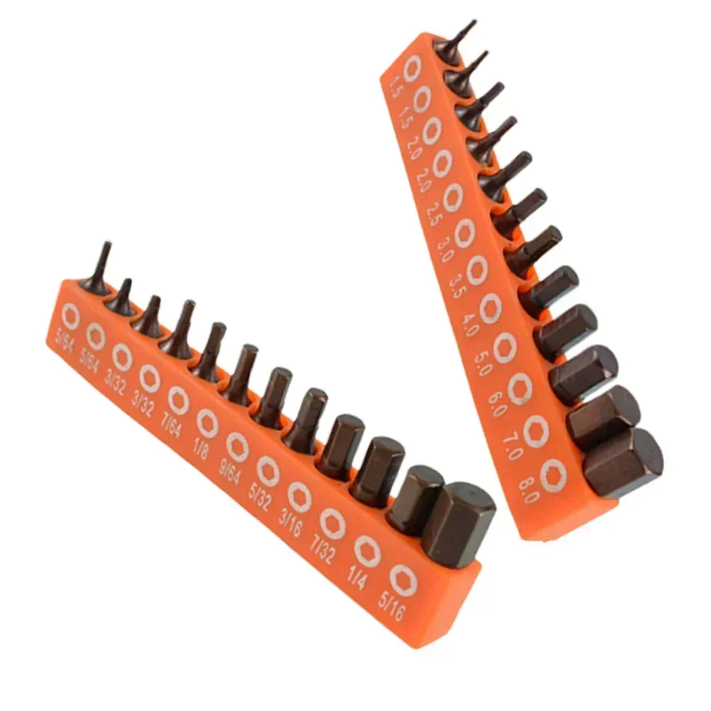 12/24pcs Hexagonal Screwdriver Bit Set 25mm Hex Shank Security Magnetic Driver Bit Electric Screwdriver Bit Hand Tool Set