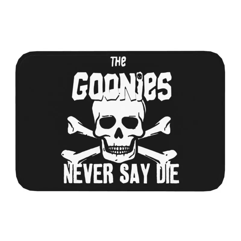 The Goonies Never Say Die Front Door Floor Entrance Mats Outdoor Comedy Film Skull Pirate Kitchen Bath Doormat Garden Carpet Rug