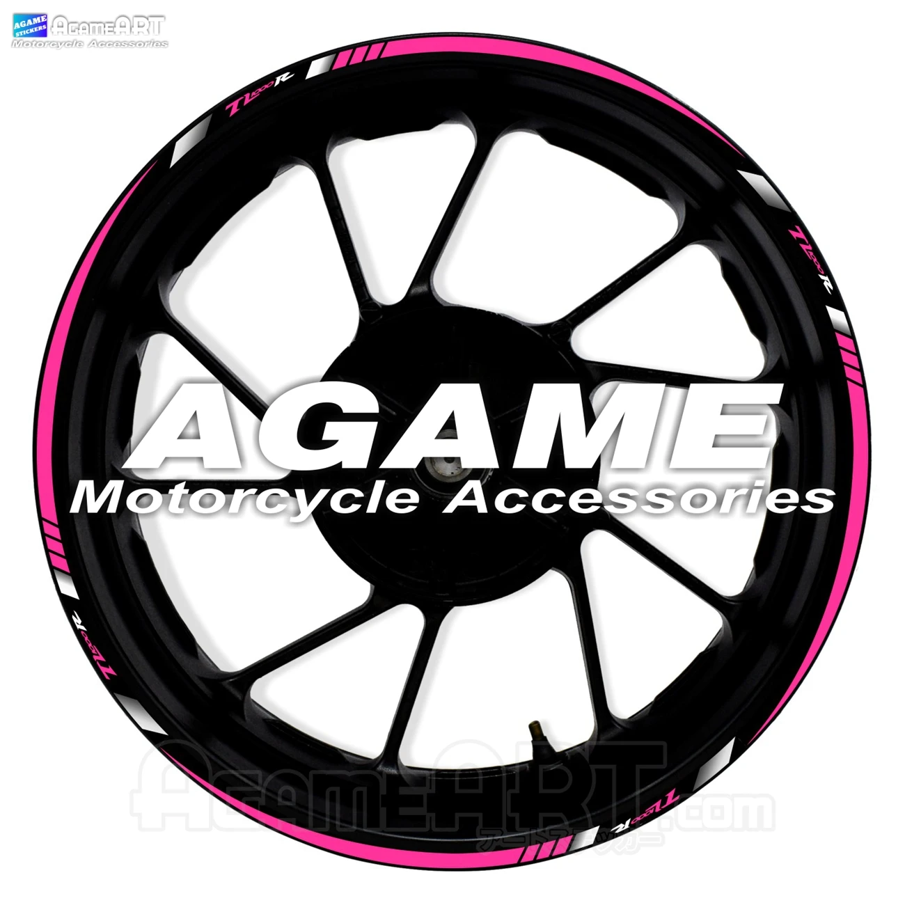 For TL1000R Motorcycle Wheel Stickers Reflective 17inch Stripe Rim Inside of Hub Waterproof Decals Accessories