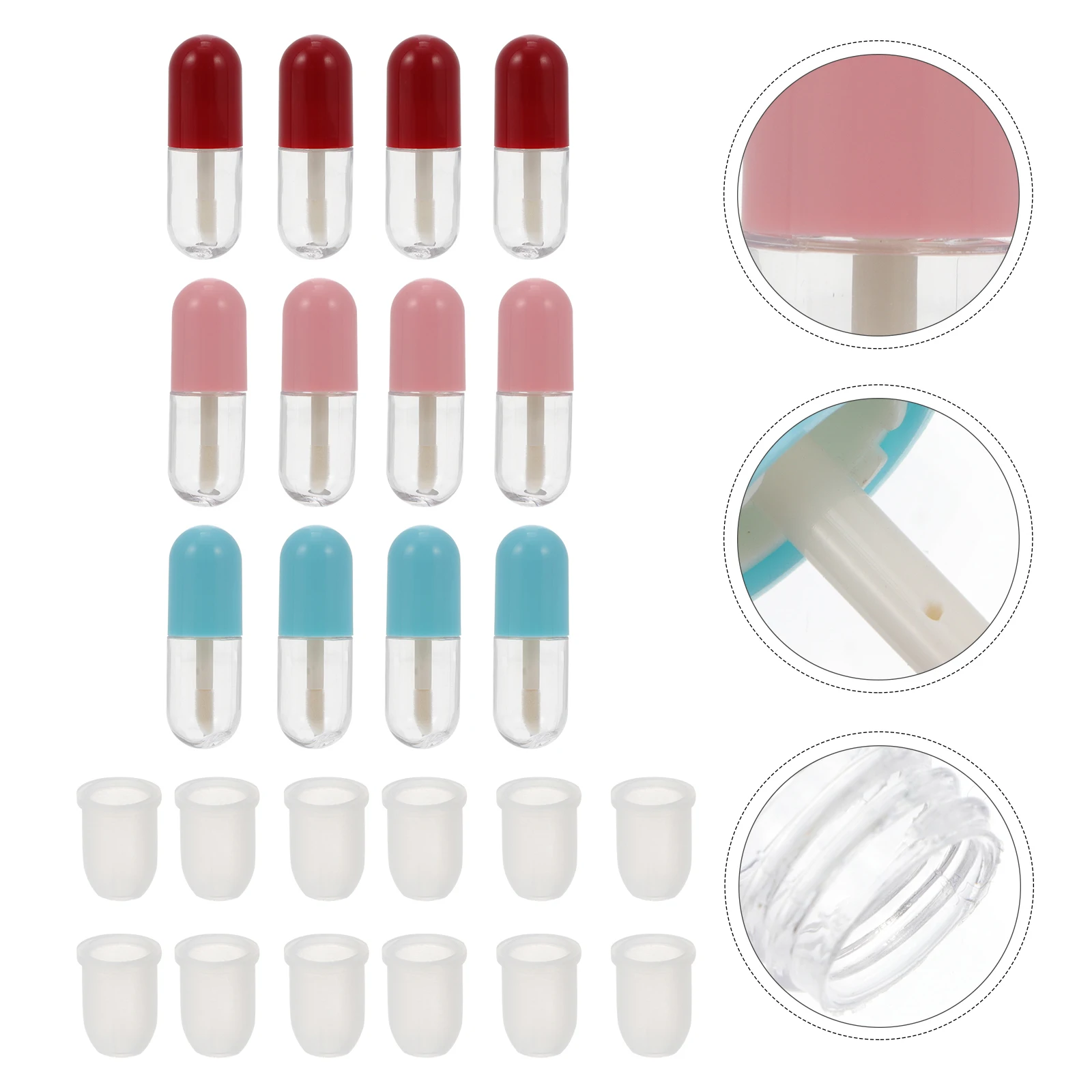 12 ชิ้นขวดลิปกลอสขนาดเล็กแบบพกพาหลอดเปล่าสำหรับ DIY ลิปบาล์มเก็บของทนทานปลอดภัยปิดผนึกน้ำหนักเบา