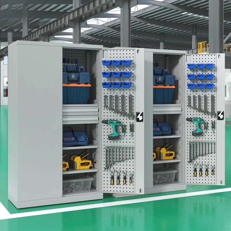 

Сверхмощный двойной дверной шкаф для инструментов, заводской шкафчик для хранения вещей, толстый стальной ящик для инструментов для ремонта, стойка для журналов, мебель FYTR