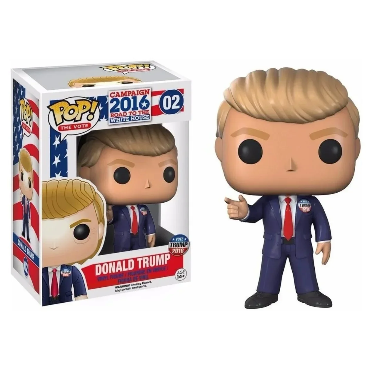 Brinquedos modelo de ação FUNKO POP DONALD TRUMP # 02 Presidente da América Famosa Campanha 2016 Coleção de Vinilos Figura Brinquedos