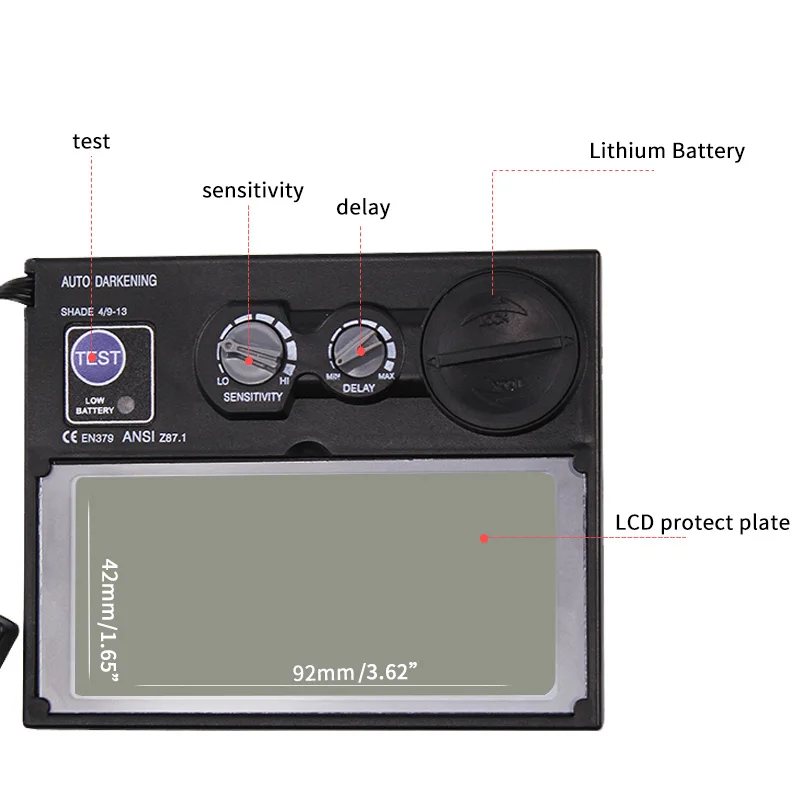 Solar Auto Darkening Filter Welding/Helmet/Welder Cap/True Color Welding Lens/Eyes Mask for Welding Machine/PlasmaCuting Tool