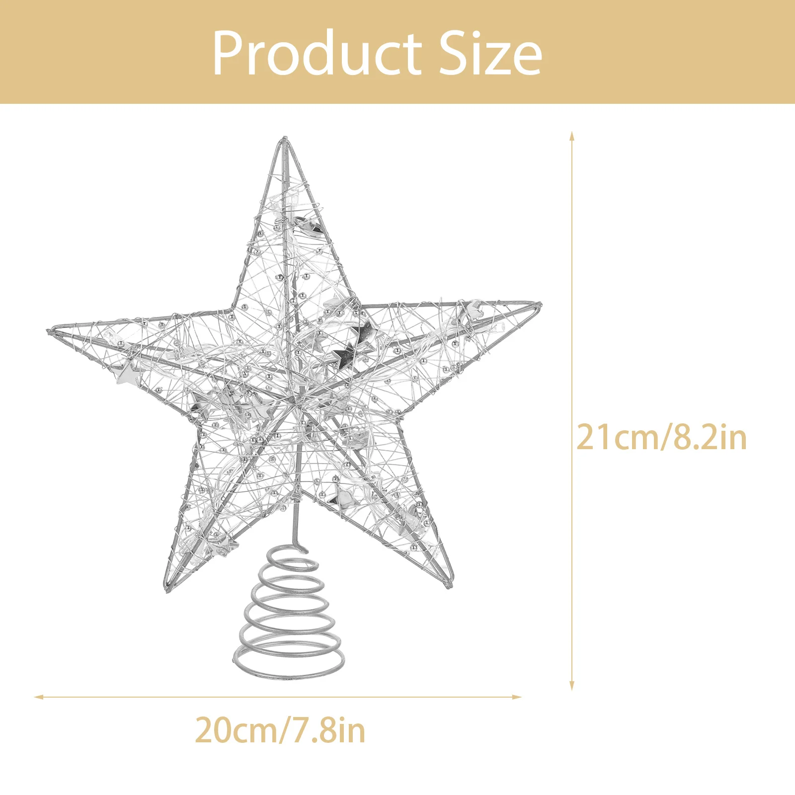 1 قطعة شجرة عيد الميلاد توبر مضيئة شكل نجمة لون جميل سهل الاستخدام شجرة عيد الميلاد ديكور عطلة المنزل لهجة الحفلات #2