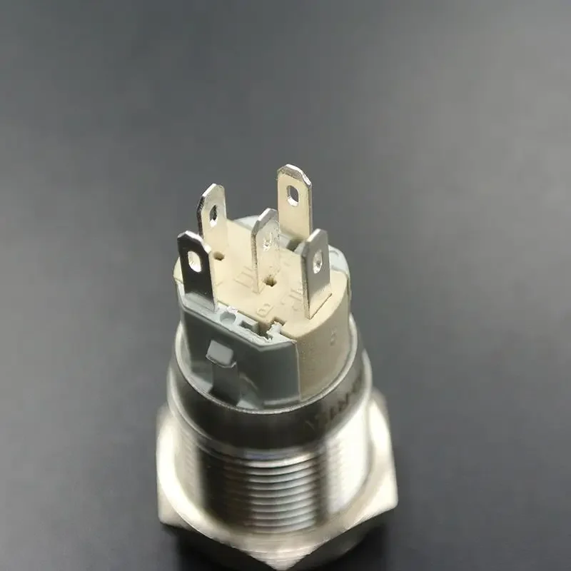 Waterproof  stainless steel Blue 12V 24V 6V 110V 220V 16mm ON-OFF Metal Push Button Latching Switch For Car Boat