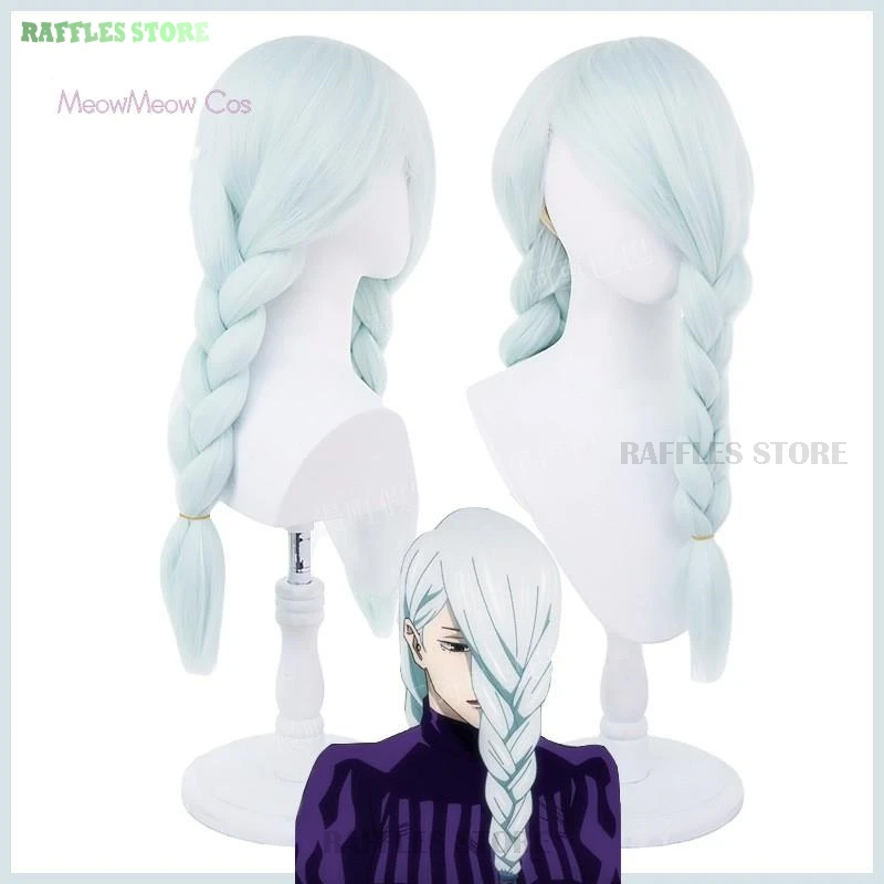 JJK-uniformes negros para mujer, disfraz de Mei Mei, peluca, vestido morado, traje de cómic de Anime para fiesta de Halloween, peluca, pantalones trenzados