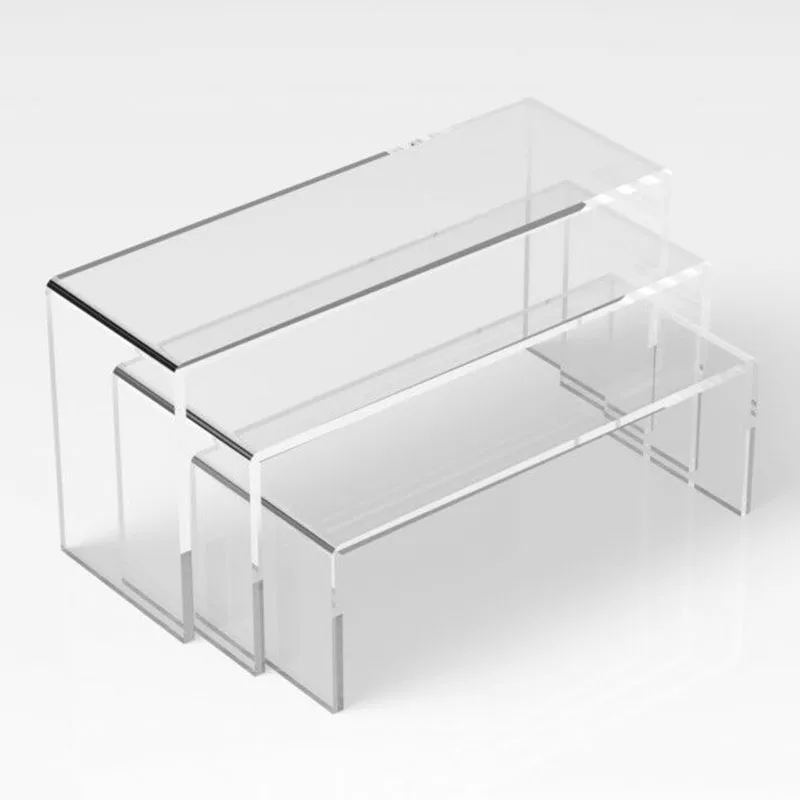 3Pcs/set Clear Acrylic Display Stand Jewelry Showcase Storage Rack Shelf Holder Toy Car Model Purse Perfume Display Stand