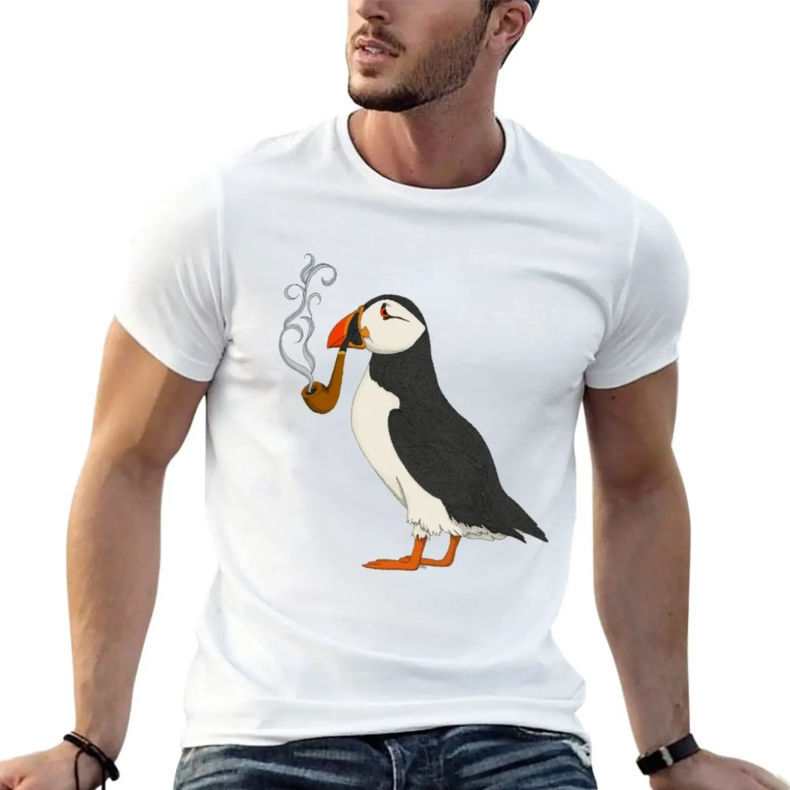 

Puffin T-Shirt plus size tops aesthetic clothes boys whites mens t shirt