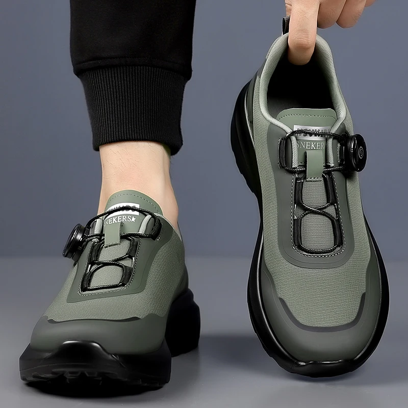 Zapatos de Golf a la moda para hombre, zapatos antideslizantes impermeables, zapatos de Golf transpirables de lujo, zapatos de entrenamiento de Golf de césped al aire libre