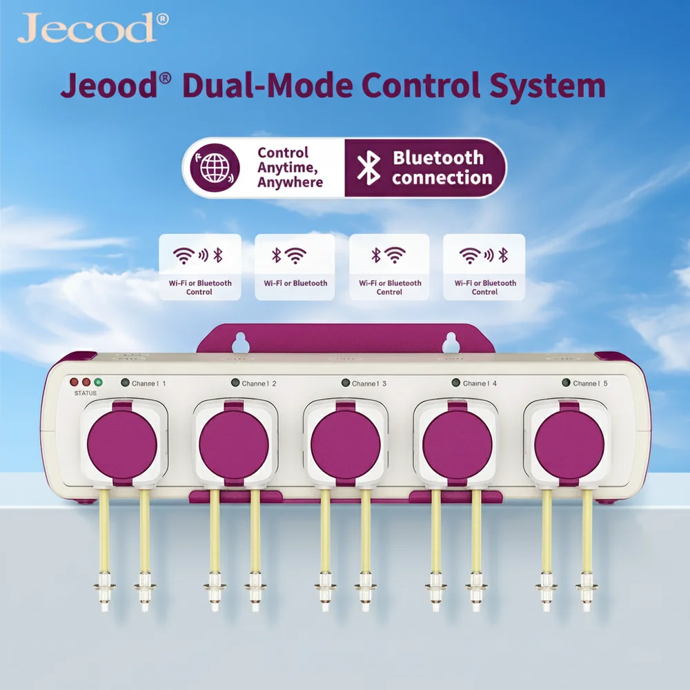 Smart Dosing Pump WiFi Bluetooth APP Control, Jebao Aqua Doser Auto Peristaltic Pump for Aquarium Reef Coral Plant Tank, Precise