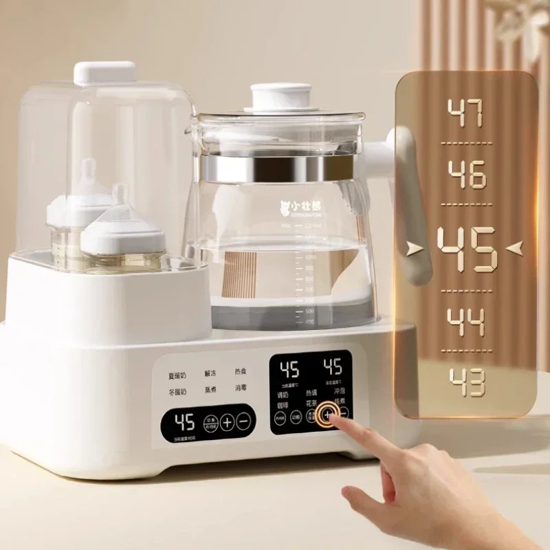 Marmite thermostatique tout verre, biSantos tertiaire, marmite à eau chaude spécifique au bébé, morse à lait, 2 en 1