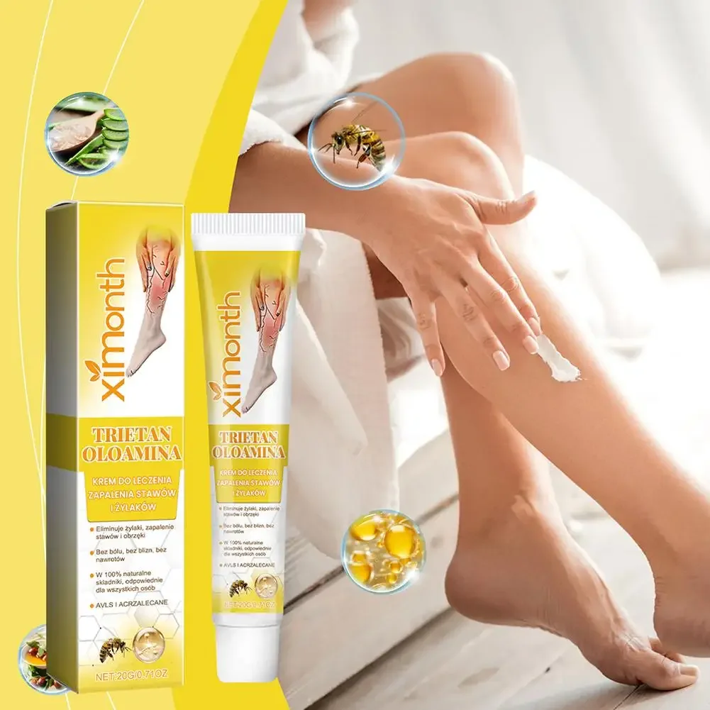 Crema para venas varicosas de abeja, Gel de tratamiento profesional para piernas, manos, brazos, pies, cuidado de la salud, Nueva Zelanda, 20g