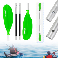 4-Piece Kayak Boat Paddle Aluminium Alloy Floating Kayak Paddle Stand Up Paddleboard Paddles for Outdoor Water Sports