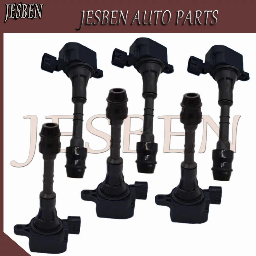 

6pcs 22448-AL615 22433-AL615 Ignition Coil Fit for Nissan 350Z Infiniti FX35 FX45 G35 M35 M45 3.5L V6 2003-2008 VQ35DE