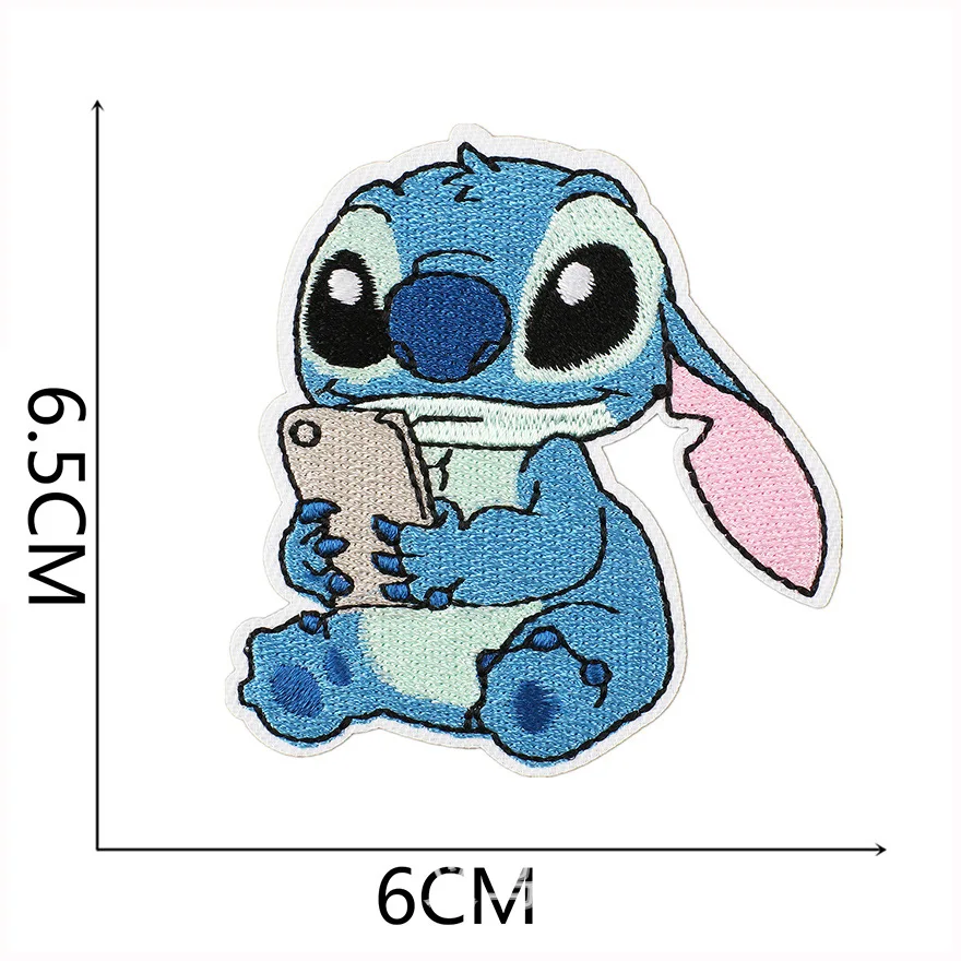 Disney Anime Lilo & Stitch Cloth Patch Cartoon Stitch Angel Embroidery Patch Decoration Children's Clothing Hole Patch Wholesale