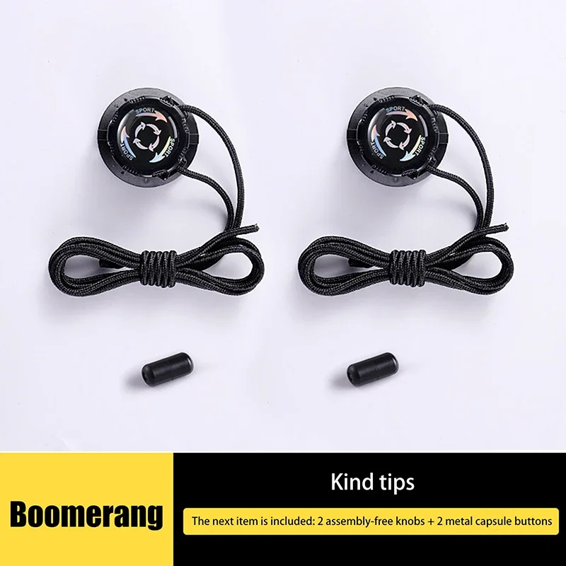 1Pair Automatic Shoelaces Without Ties Black White Swivel Buckle Laces Thick Rope Sneakers Shoelace Shoe Accessories