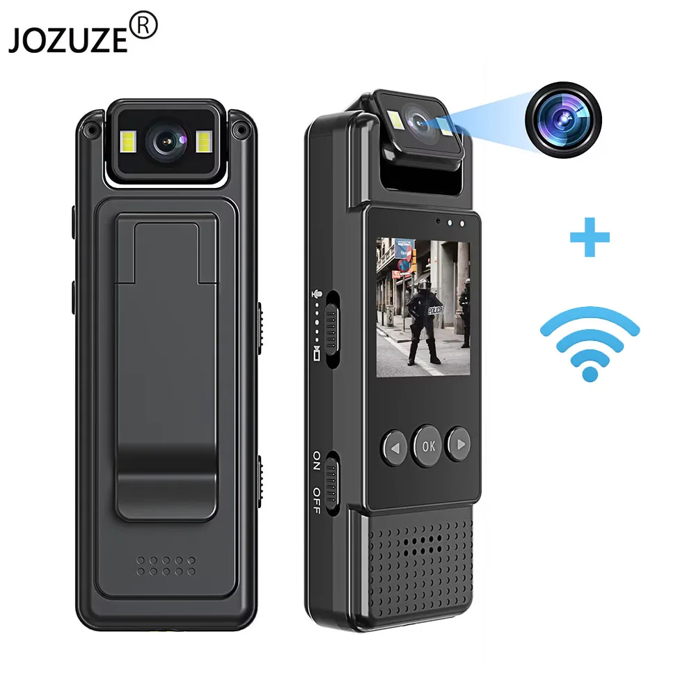 Imagem -04 - Jozuze-gravador de Vídeo Digital Portátil Mini Câmera Polícia Usada Câmera de Corpo Pequeno Visão Noturna Camcorde Miniatura dv Wifi Md17 1080p