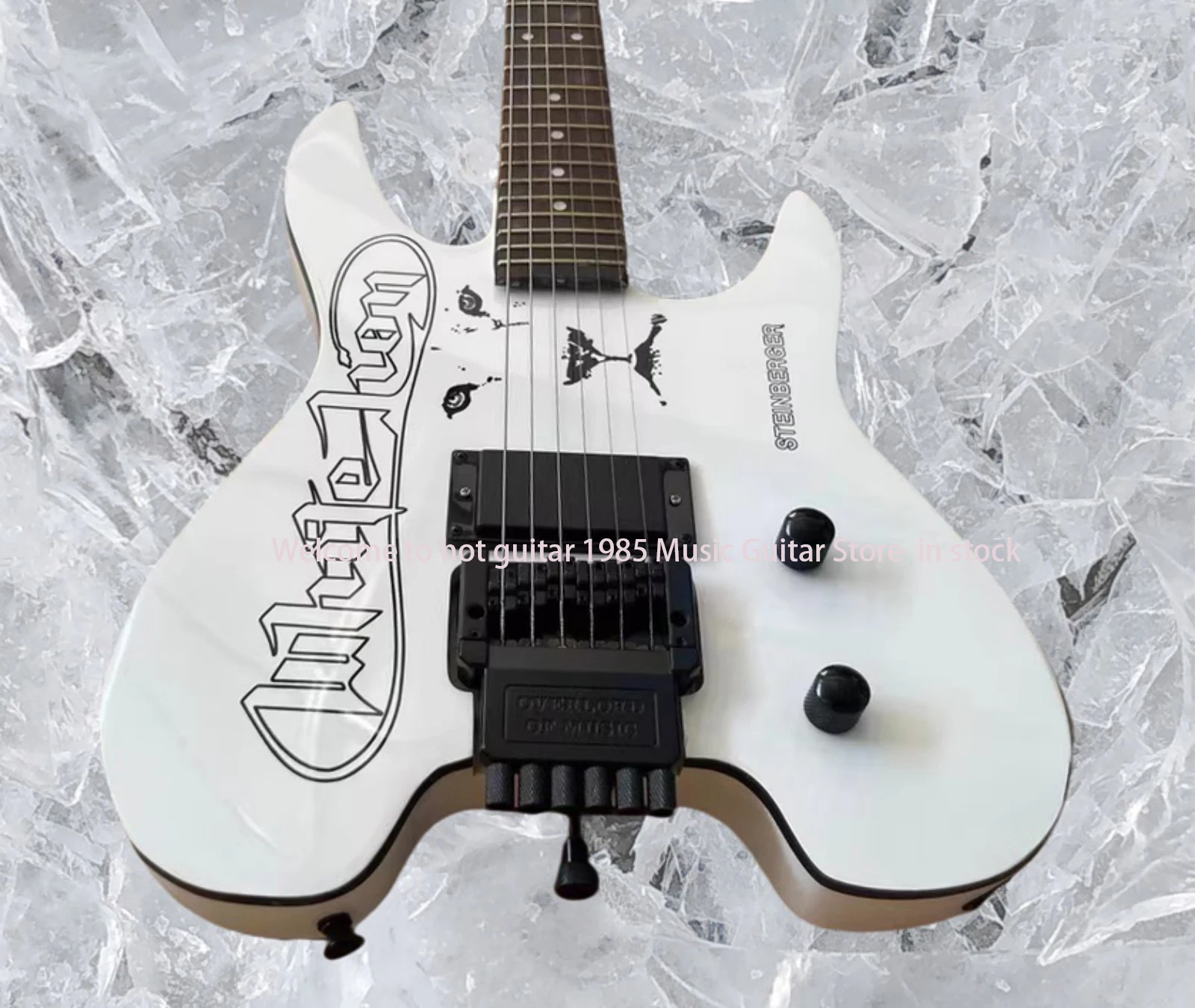 جيتار كهربائي بدون رأس من شتاينبرغ، جيتار جديد من خشب الماهوجني الأبيض، لوحة أصابع من خشب الورد