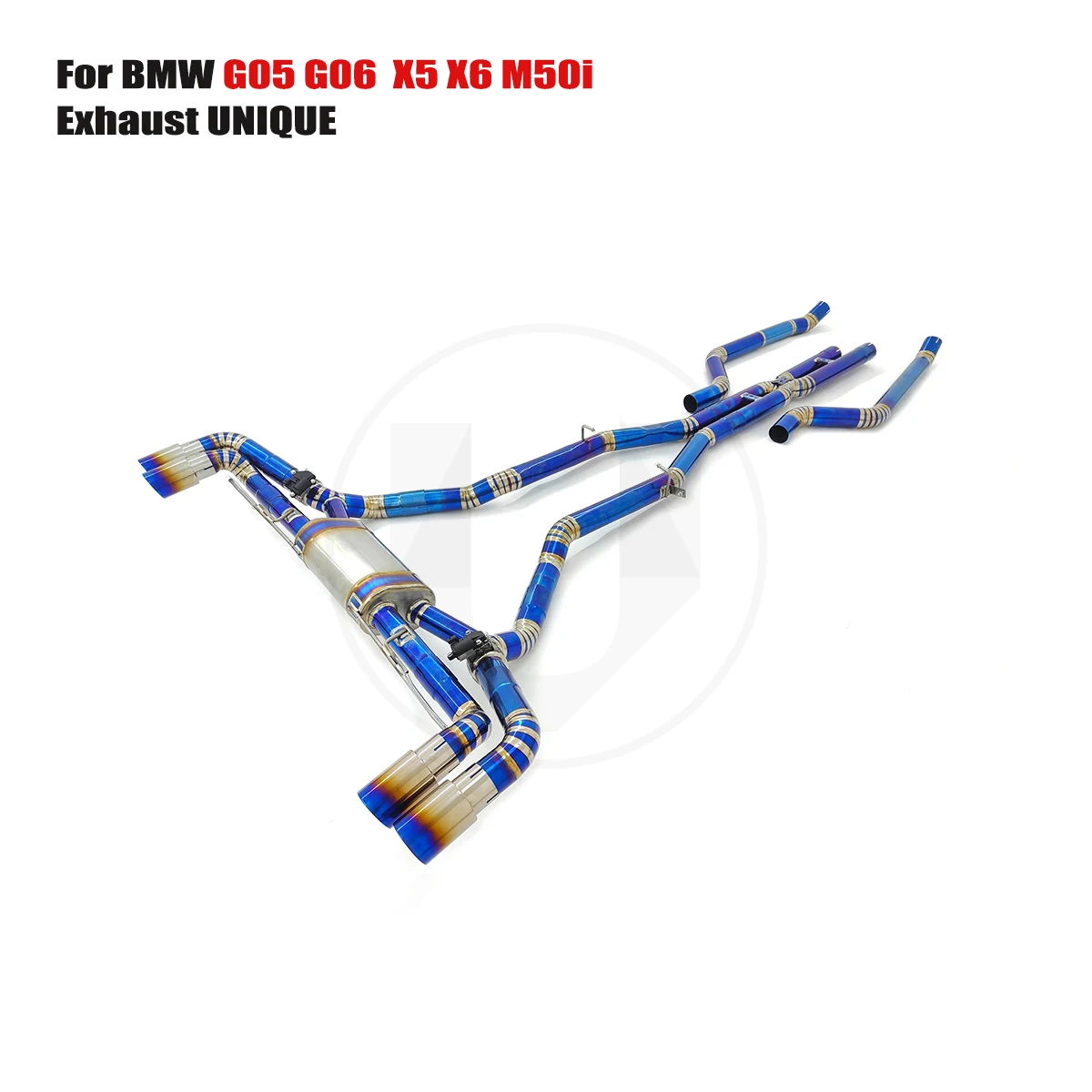 UNIQUE For BMW BMW G05 G06  X5 X6 M50i performance valve titanium exhaust system TC4 titanium alloy exhaust muffler