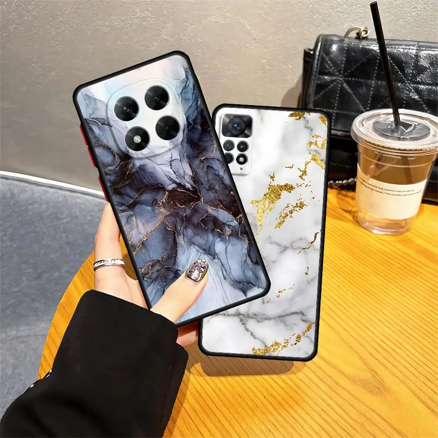 حافظة ناعمة من الرخام الملون لهاتف Xiaomi Redmi A5 9 A1 A2 10 K40 Pro