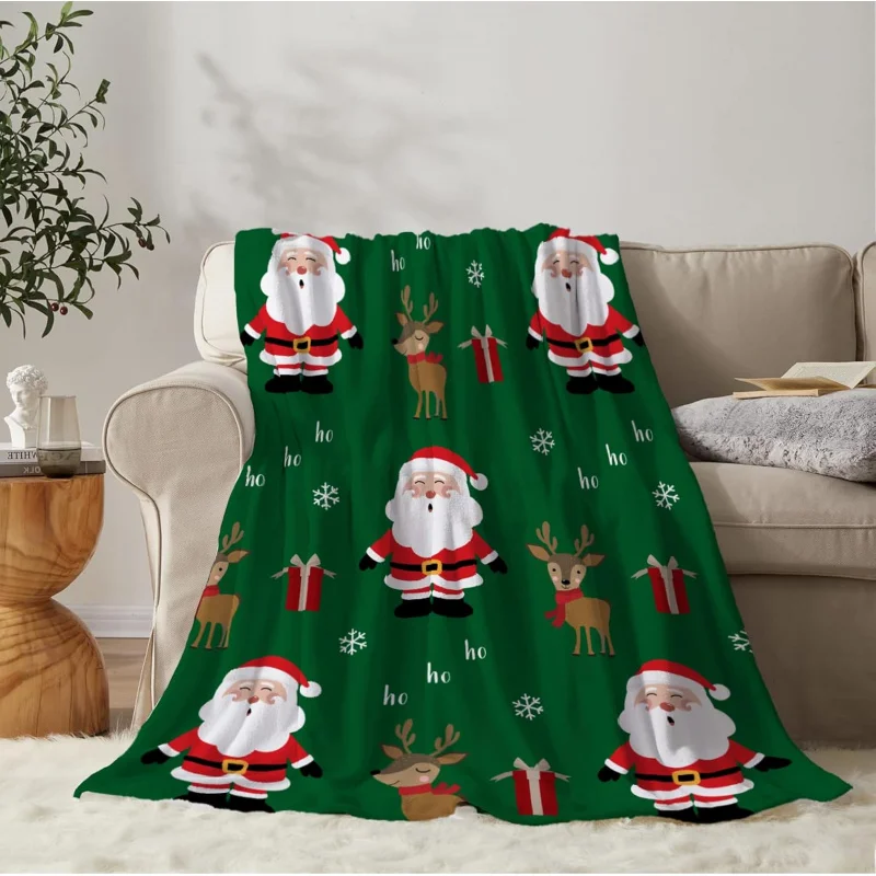 

Christmas Decorative Blankets for Men and Women's Casual Fashionable Sofa Bed Soft, Comfortable, Lightweight Flannel Gift