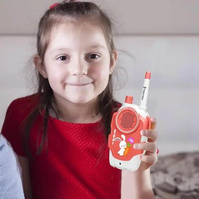 Mini Walkie Talkie para niños, llamada telefónica, Walkie Talkie de dibujos animados, Radio de largo alcance, interfono de 2 vías, regalos de cumpleaños para niños y niñas