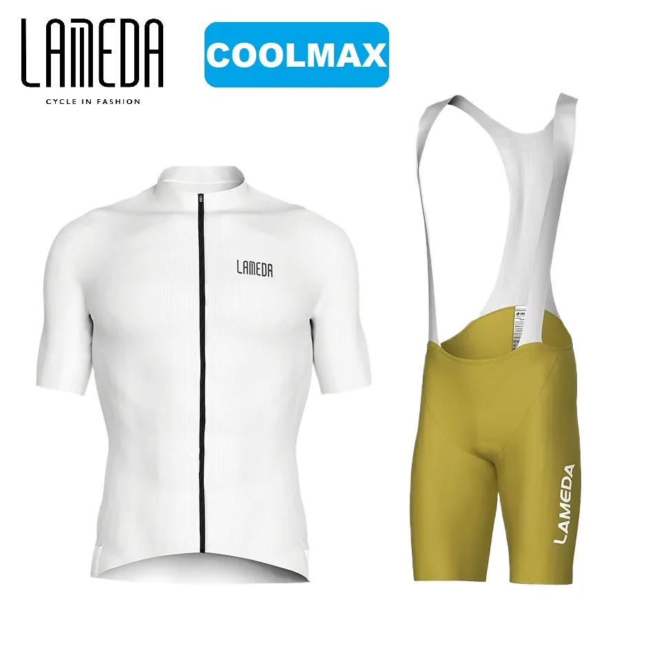 Lameda Cycling Suit for Men Summer Cycling Bib Shorts Cycling Shock-absorbing Five-minute Trousers,breathable Bike Tops