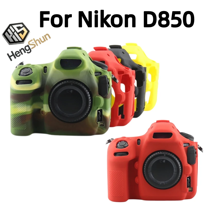 Flexible Rubber Silicone Shell，Anti-Drop Mirrorless Body Skin Bag For Nikon D850 Camera Bag  +1PCS Free Tempered Film