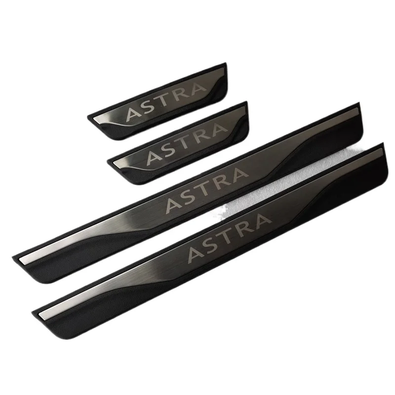 

Car Accessories Sticker For Opel Astra Door Sill Pedal Scuff Plate Stainless Steel Guard Protector car stickers