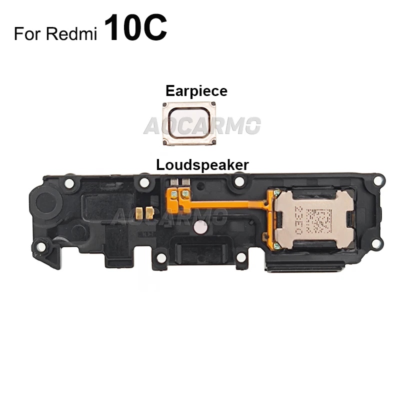 Aocarmo Top Earpiece Ear Speaker Bottom Loudspeaker For Redmi 10C Buzzer Ringer Replacement Parts