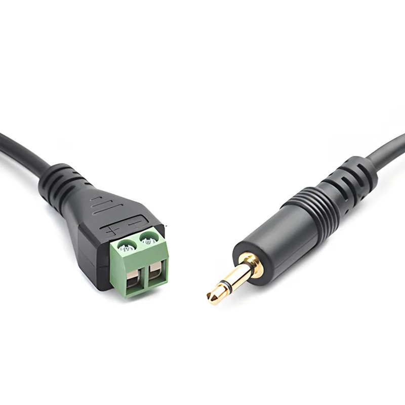 3.5mm male mono connector with gold plating and solderless plug for audio extension connection of 3.5mm audio amplifier.