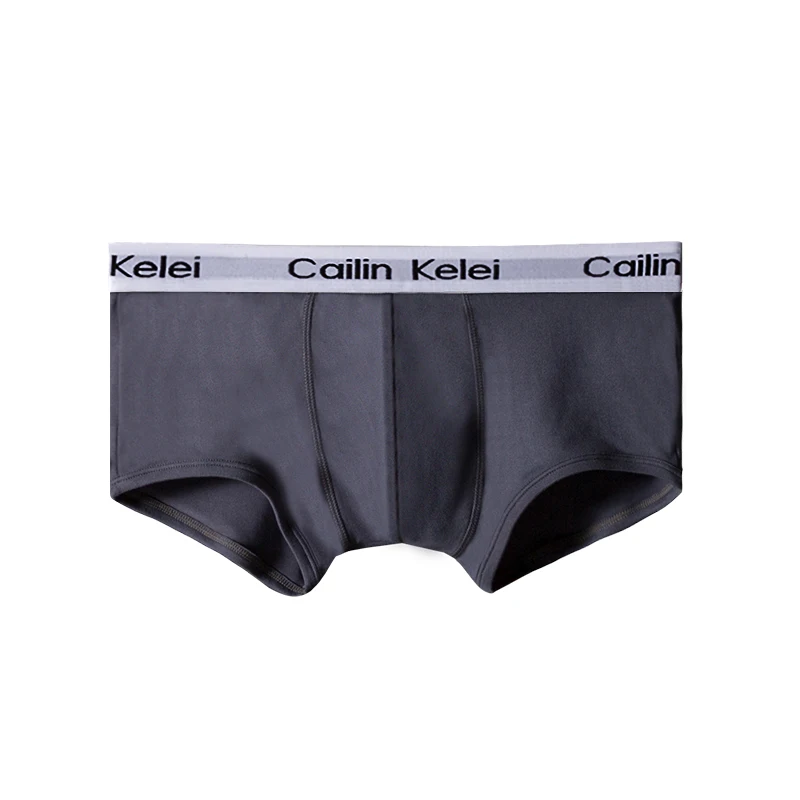 Cailin Kelei Brand Ready Stock Men's Mid Waist Thong Underwear Cotton Boxer Briefs Breathable U Convex For Comfortable Underwear