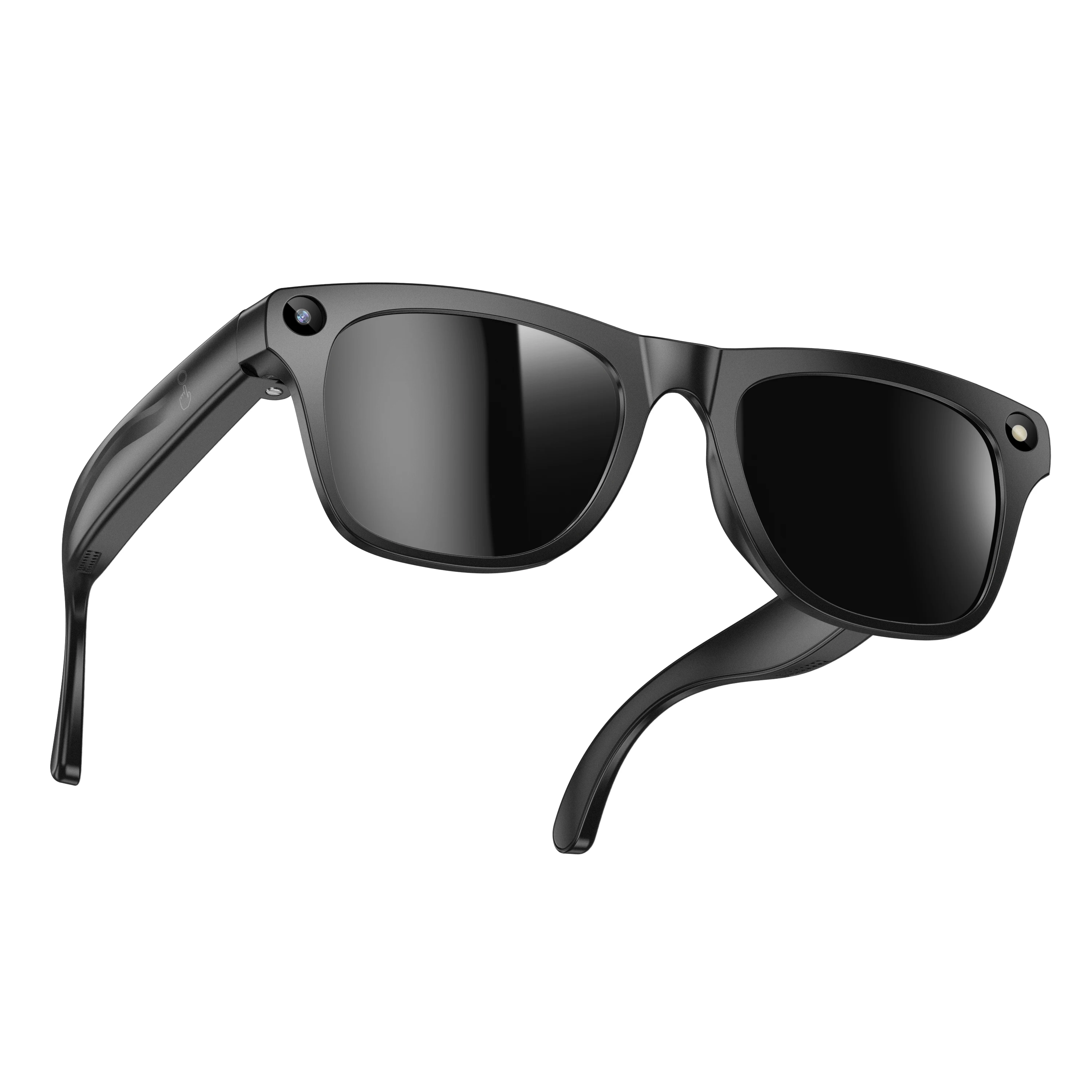 Lunettes intelligentes IA avec enregistrement vidéo, reconnaissance photo IA, appels Bluetooth, trad