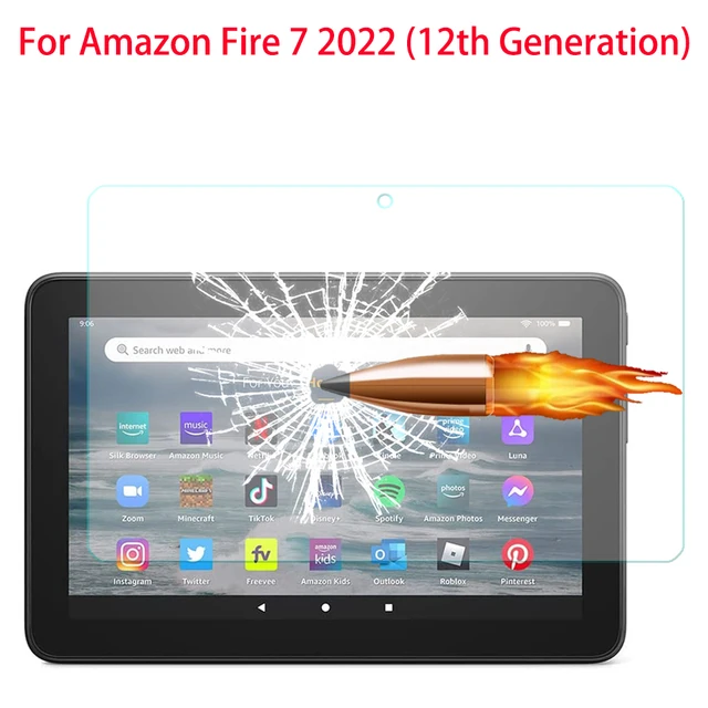 Ochraniacz ekranu ze szkła hartowanego 9H dla Amazon Kindle Fire 7 2022 Folia ochronna 12. generacji dla zupełnie nowego Fire 7 2022