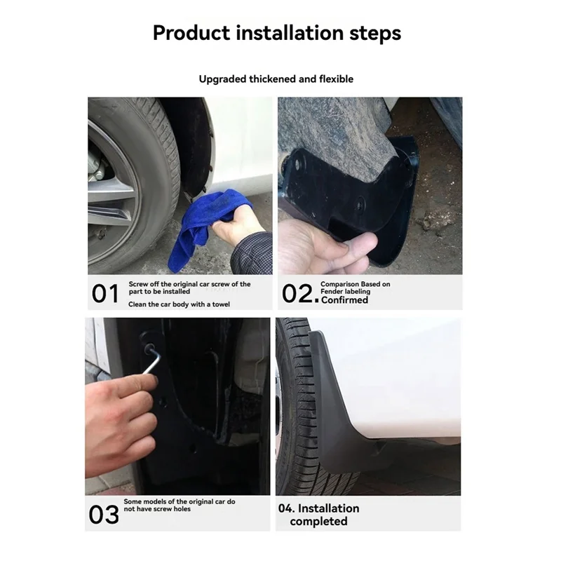 

ABHY-Car Mud Flaps Fender Mud Guard Flap Splash Flaps Accessories For Land Rover Freelander 2 Sport 2012-2015