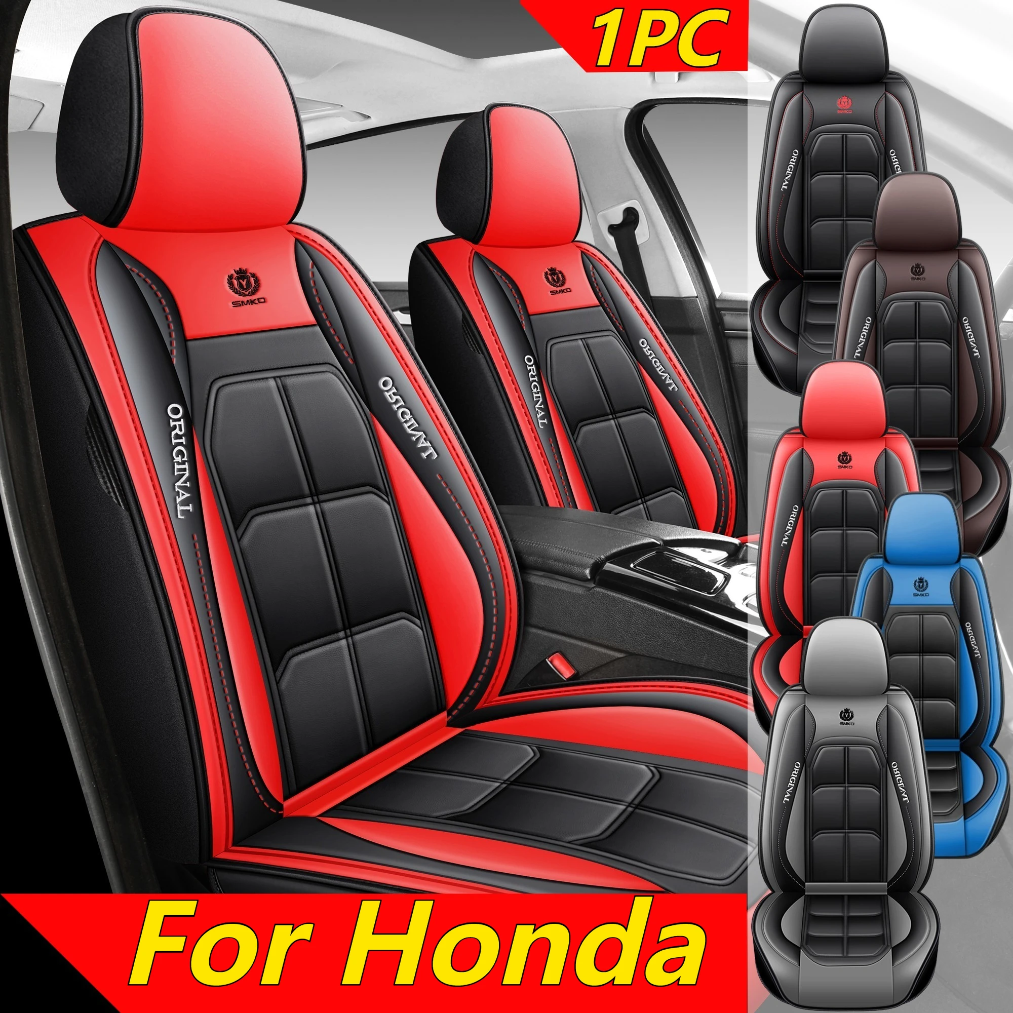 

Чехол на автомобильное сиденье Honda, водонепроницаемый, износостойкий, из искусственной кожи, передний, одноместный, полностью обернутый, мускулистый чехол на сиденье