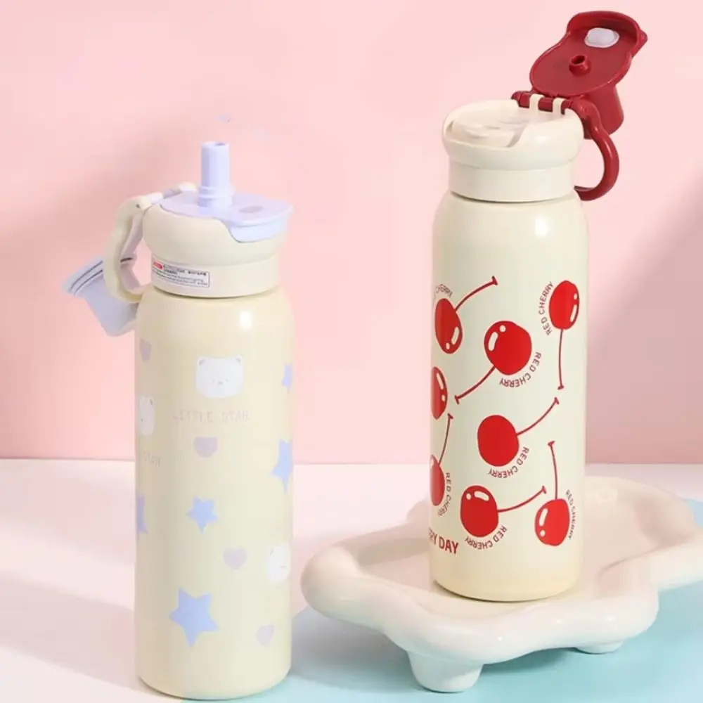

Cute 620ML Vacuum Cup High-Capacity with Straw Insulated Cup Insulation Or Cooling 316 Stainless Steel Cup for Boys and Girls