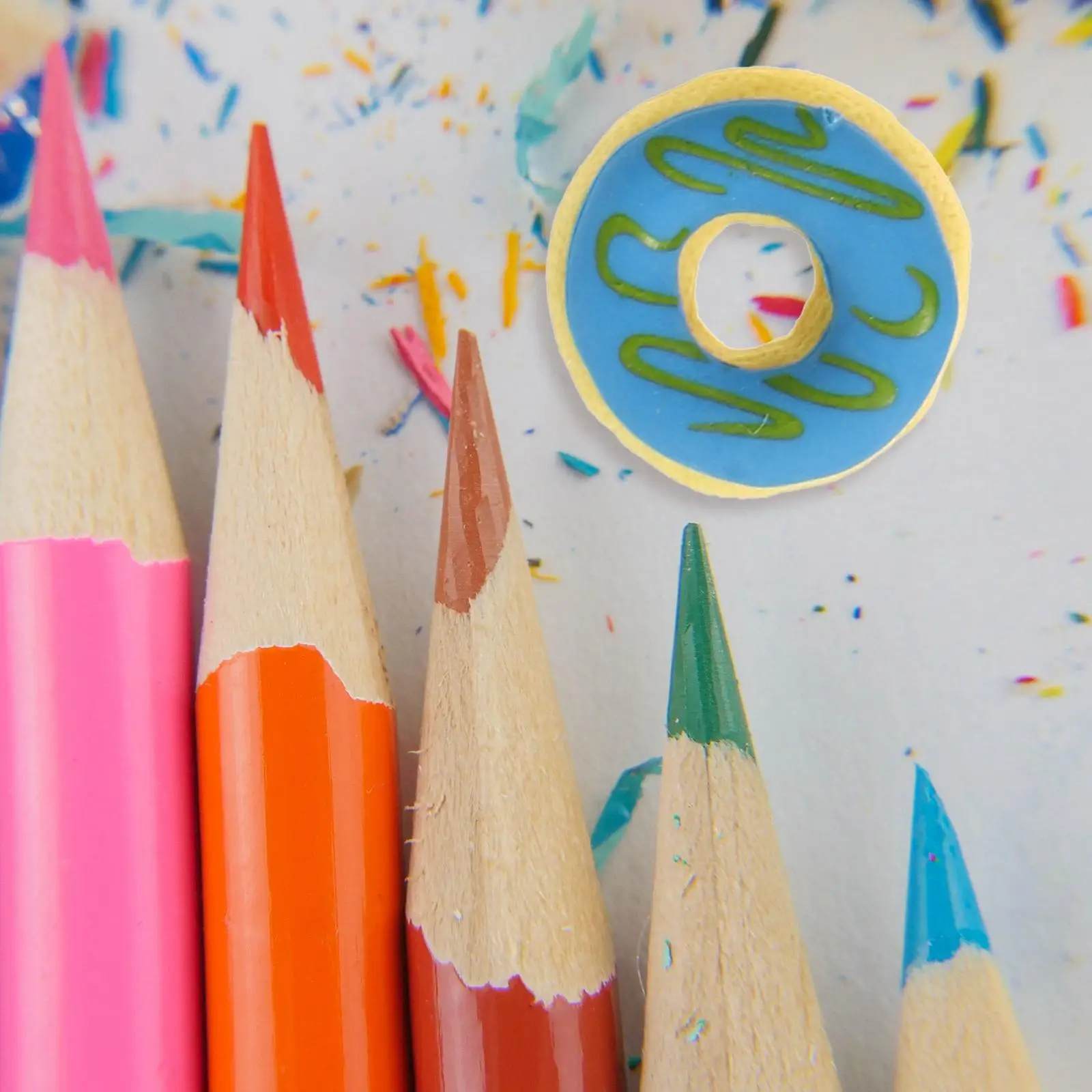 18 Pcs Doughnut Eraser Mini Rubber Cute Student Kids Fun Decorative Pencil Accessory Portable Writing Drawing Sweet Crafted