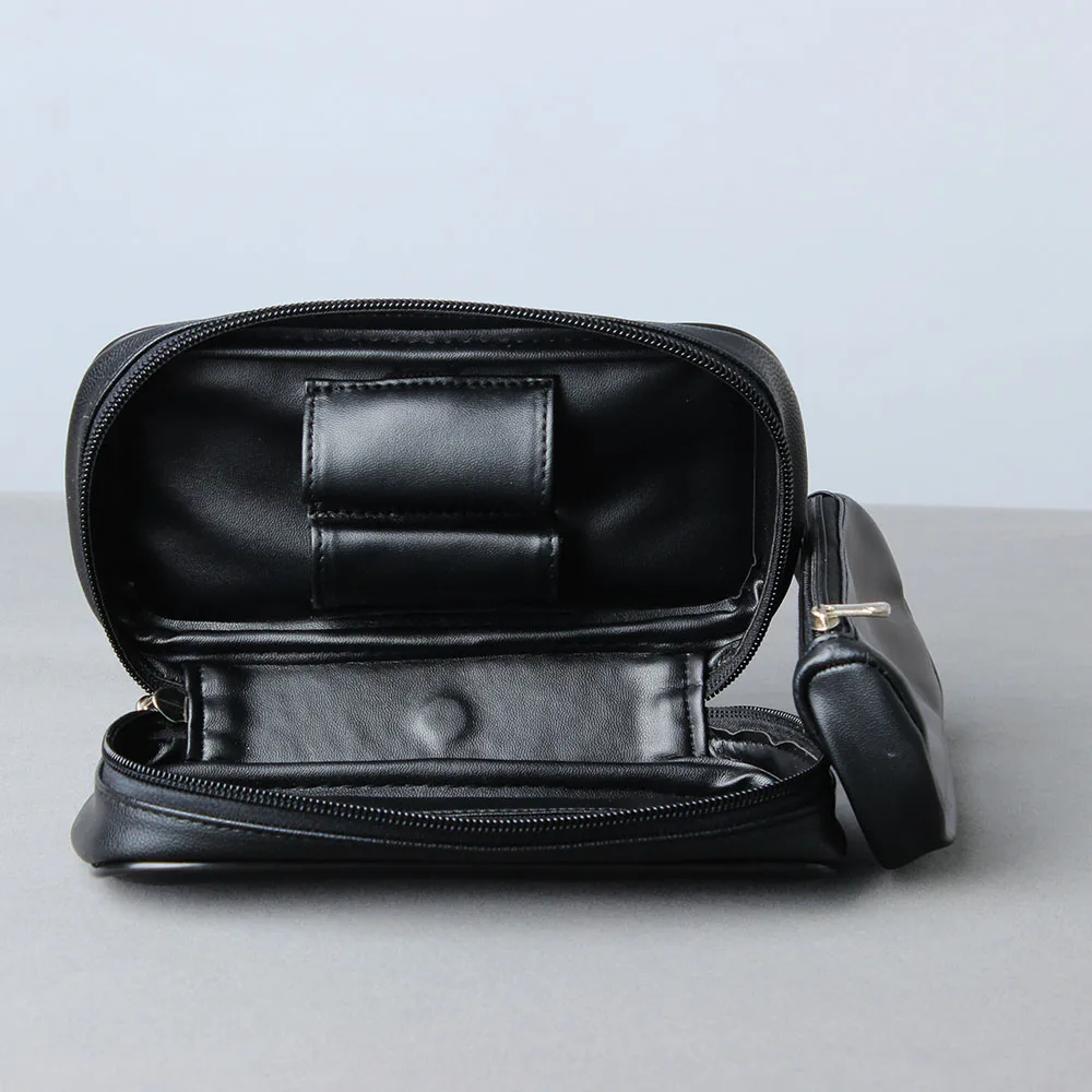 MUXIANG tobacco pipe bag, small bag included, PU leather crossbody bag, anti-odor portable pipe bag, cigar accessories