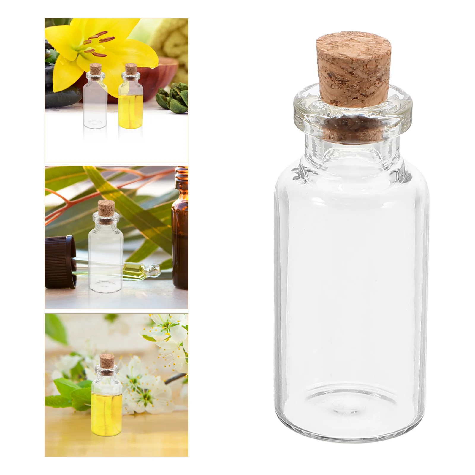 

12Pcs Small Glass Bottles Cork Stopper Multi-Function Mini Jar Set for Crafting Wishes Messages Unique Party Favors Decorations
