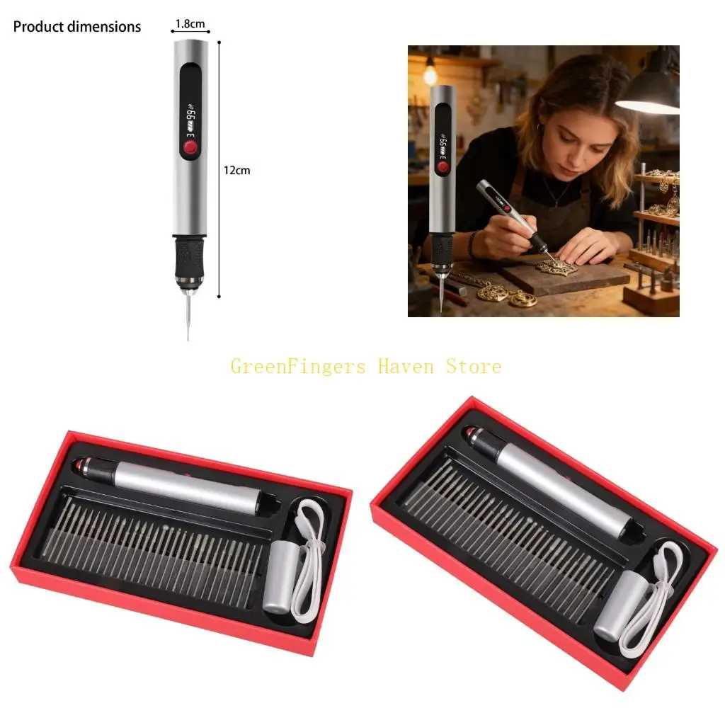 F68D Small Engraving Tool With 309 Bits 3 Selectable Speeds Easy To Use For Metal Plastic stonework