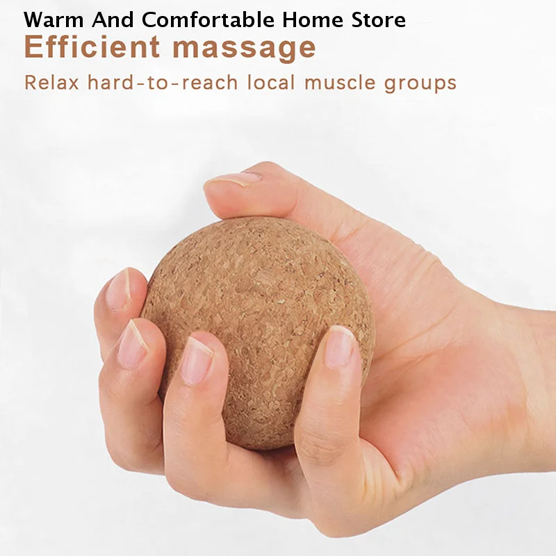 1Pcs Cork Massage Ball Back Massage Foot Massager Yoga Ball Tension Release Therapy Myofascial Ball Relax Muscles Trigger Point