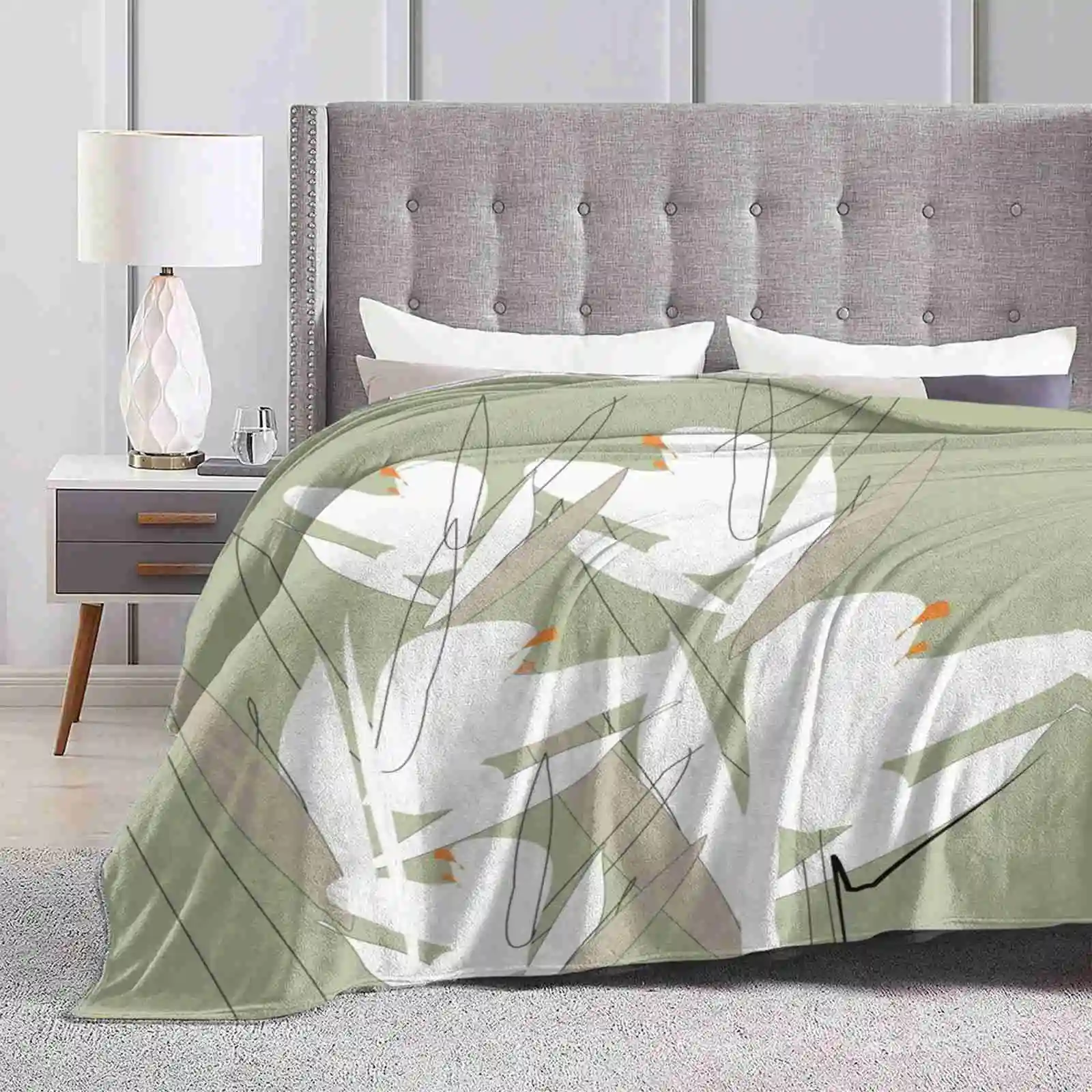 Spring Creative Design Light Thin Soft Flannel Blanket Spring Easter Flowers Fresh Blossom Nature Leaves Leaf Summer