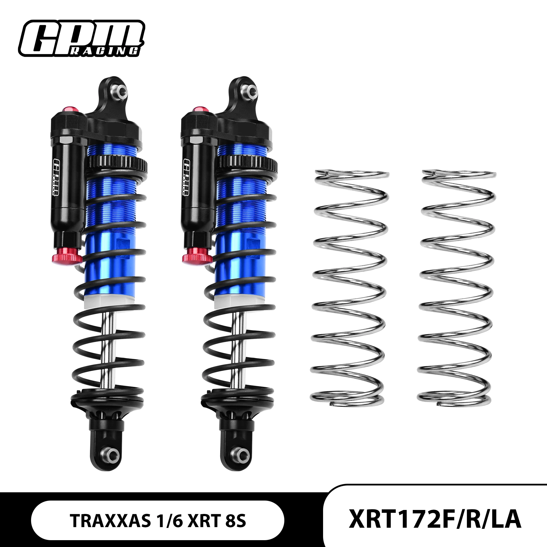 GPM Alloy 6061 Voor/achter L-vormige Piggy Back (ingebouwde zuigerveer) schokdempers voor TRAXXAS 1/6 XRT 8S