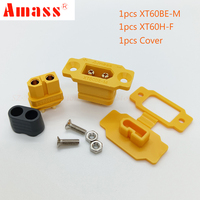 Original Amass Yellow XT60BE-M Male XT60BE XT60 XT60H Bullet Connector Wire Cable Plug For RC FPV Charger Battery Motor ESC