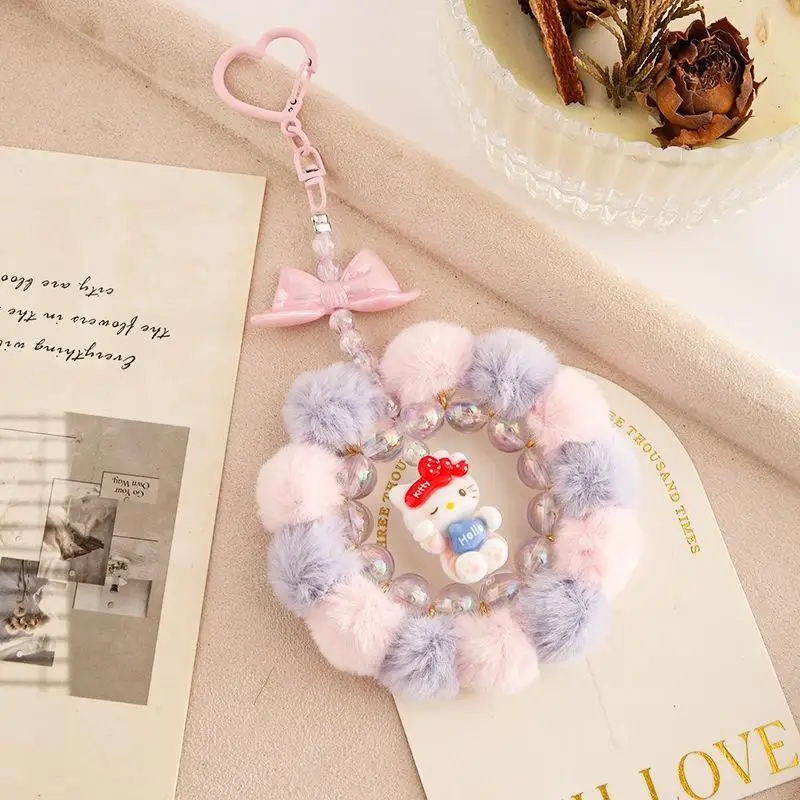 

Cartoon Sanrio Series Keychain Kawaii Hello Kitty Kuromi Backpack Pendant Pochacco Melody Phone Chain Children's Birthday Gift