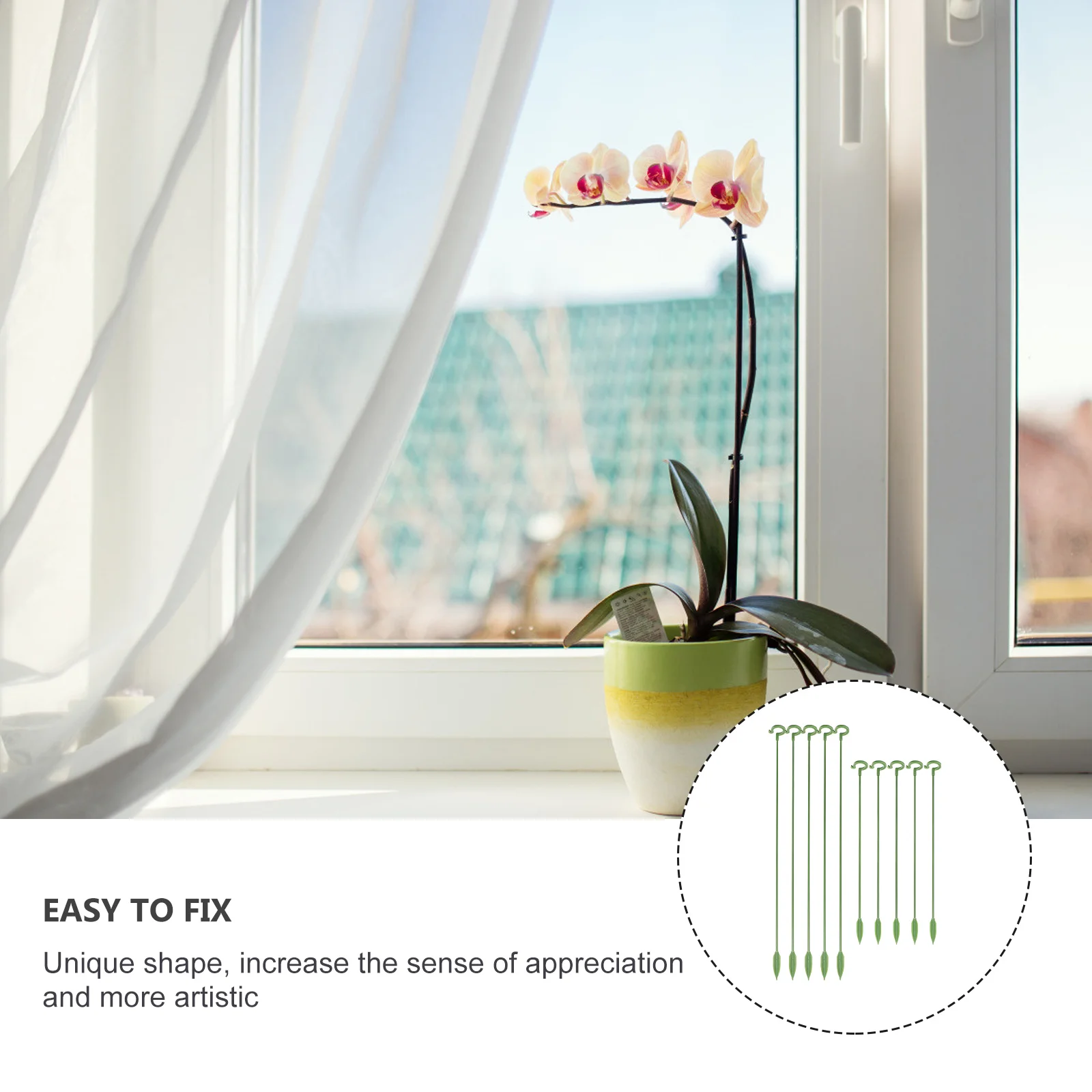 10pcs Flower Stand Plant Support Rack For Small Potted Plants Glass Fiber Lightweight Durable Garden Bracket Succulents Fixed