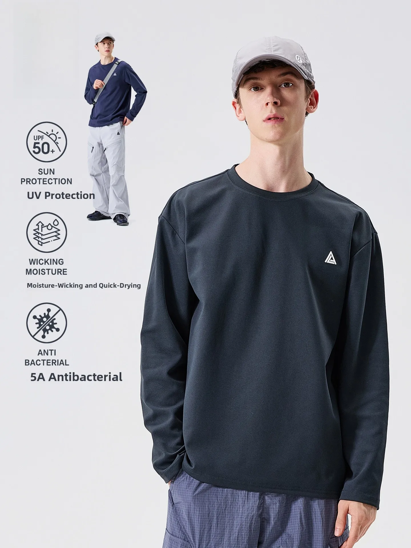 

Мужская спортивная футболка LAZY DAY с длинным рукавом для активного отдыха, дышащая, быстросохнущая, влагоотводящая, новинка Весна 2026, комфортный топ