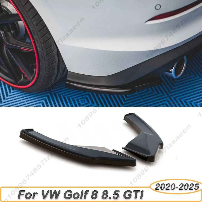 

Rear Side Splitters V.2 For Volkswagen Golf8 Mk8 GTI 2020-2025 Maxton Style Car Rear Bumper Side Spoiler Splitter Rear Diffuser