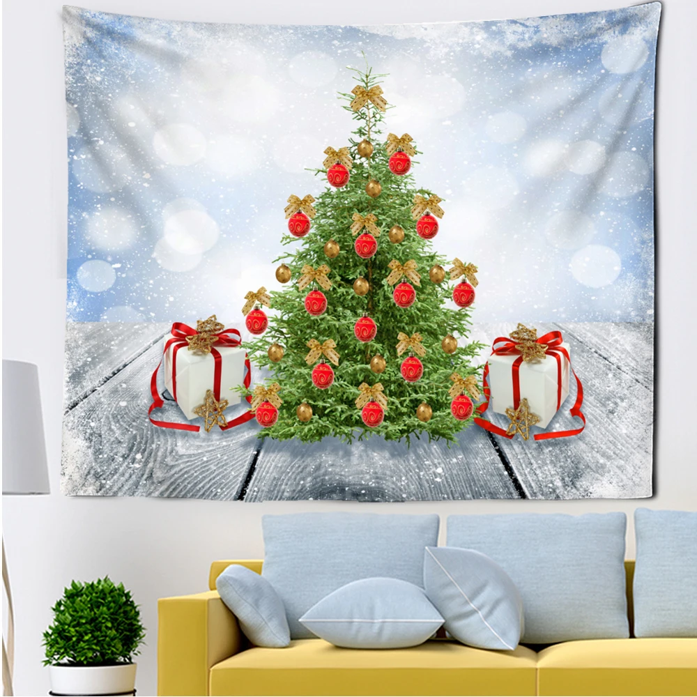 Christmas Tapestry Decoration Home Wall Can Be Hung On The Wall Rich Patterns And Strong Practicability Set Off The Atmosphere